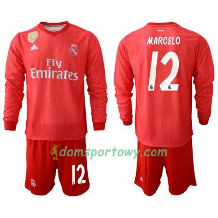 Koszulka Real Madryt Marcelo 12 Dziecięcy Trzeci Koszulki Piłkarskie 2018-2019 Długi Rękaw